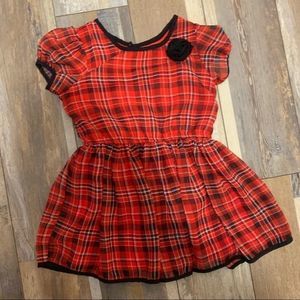 George Red Fall christmas plaid dress